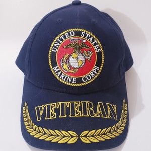 U.S Veteran Marine Corps Embroidered Hat One Size Fits Most